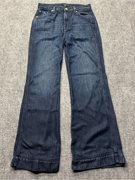 7 For All Mankind Denim - 7 For All Mankind Jeans Womens 25 Blue Modern Dojo Tailorless Stormy Wide Leg